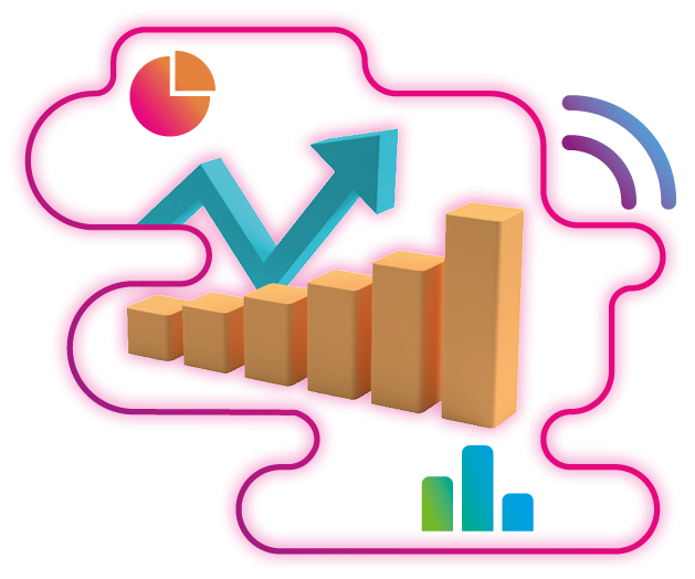 A cloud like shape featuring several shapes, showcasing streamlined logging metrics.