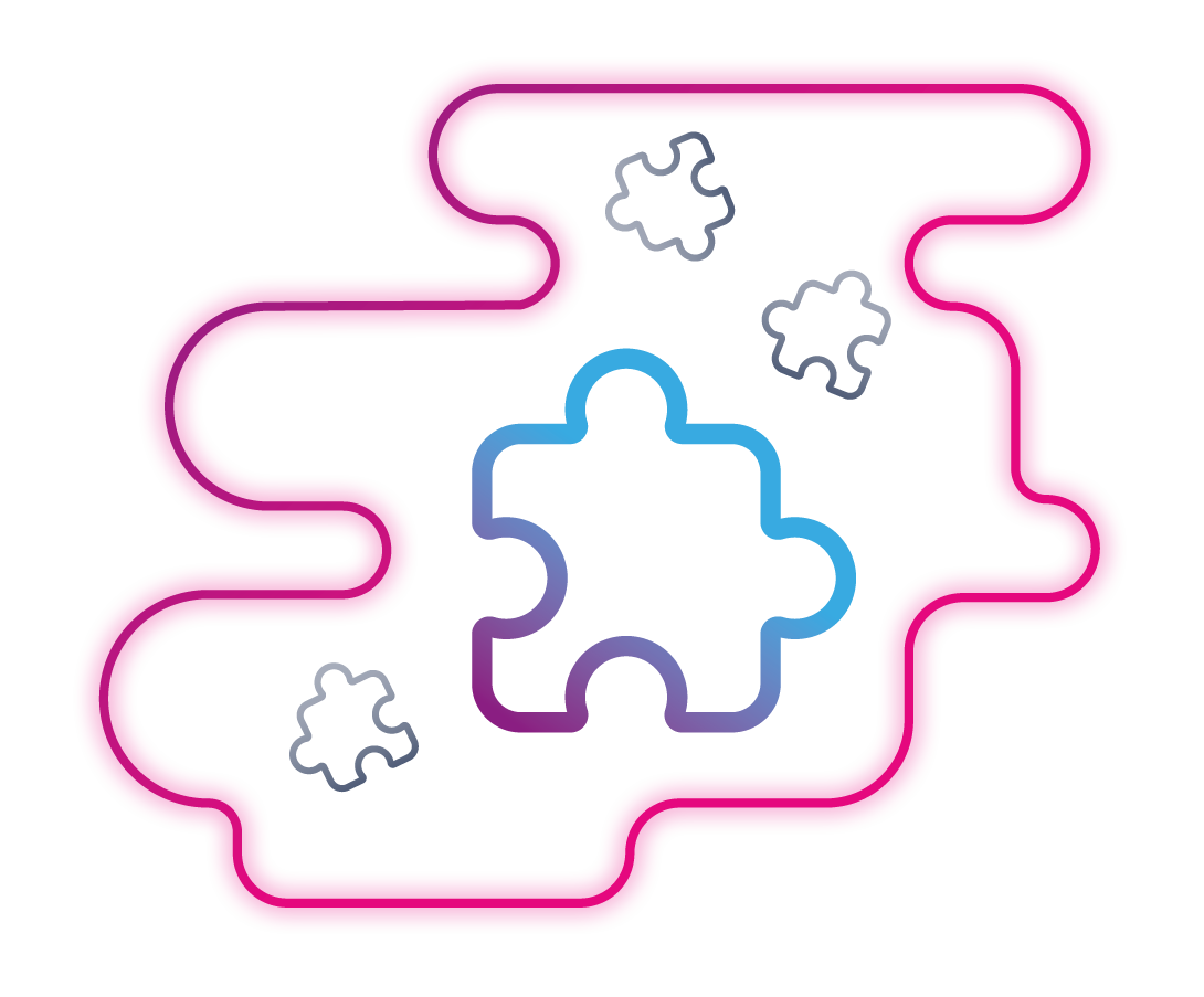 Visual Representation of plugins, placed in the cloud shaped object.