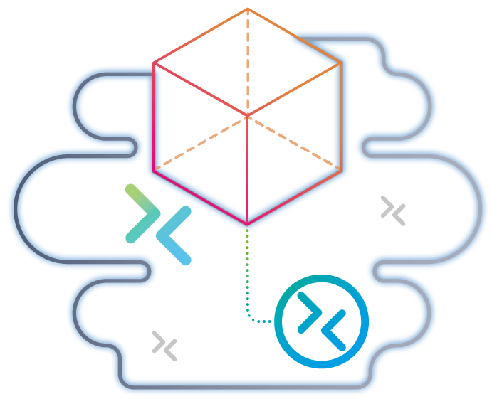 Visual Representation of the Remote Service instance Access in a cloud environment, with several boxes, placed in the cloud shaped object.